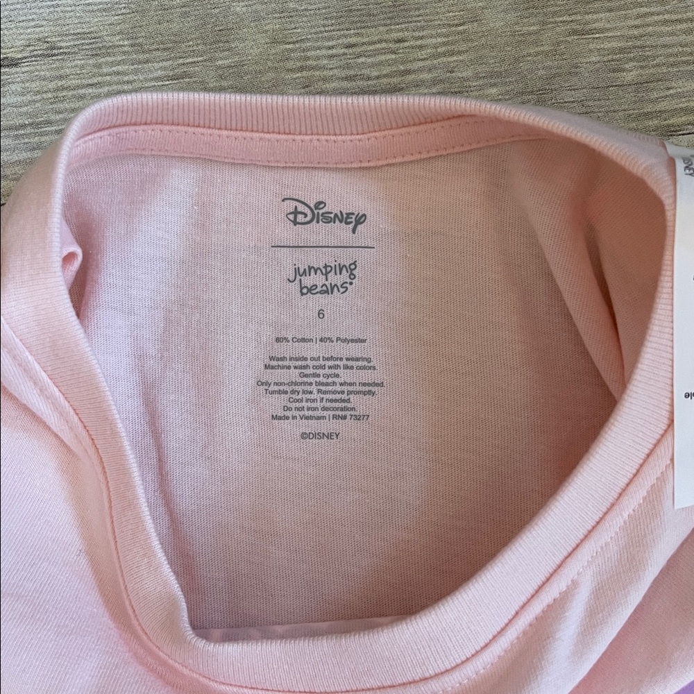 NWT Disney Stich Long Sleeve Girls Tee Shirt Size 6 - Picture 4 of 10
